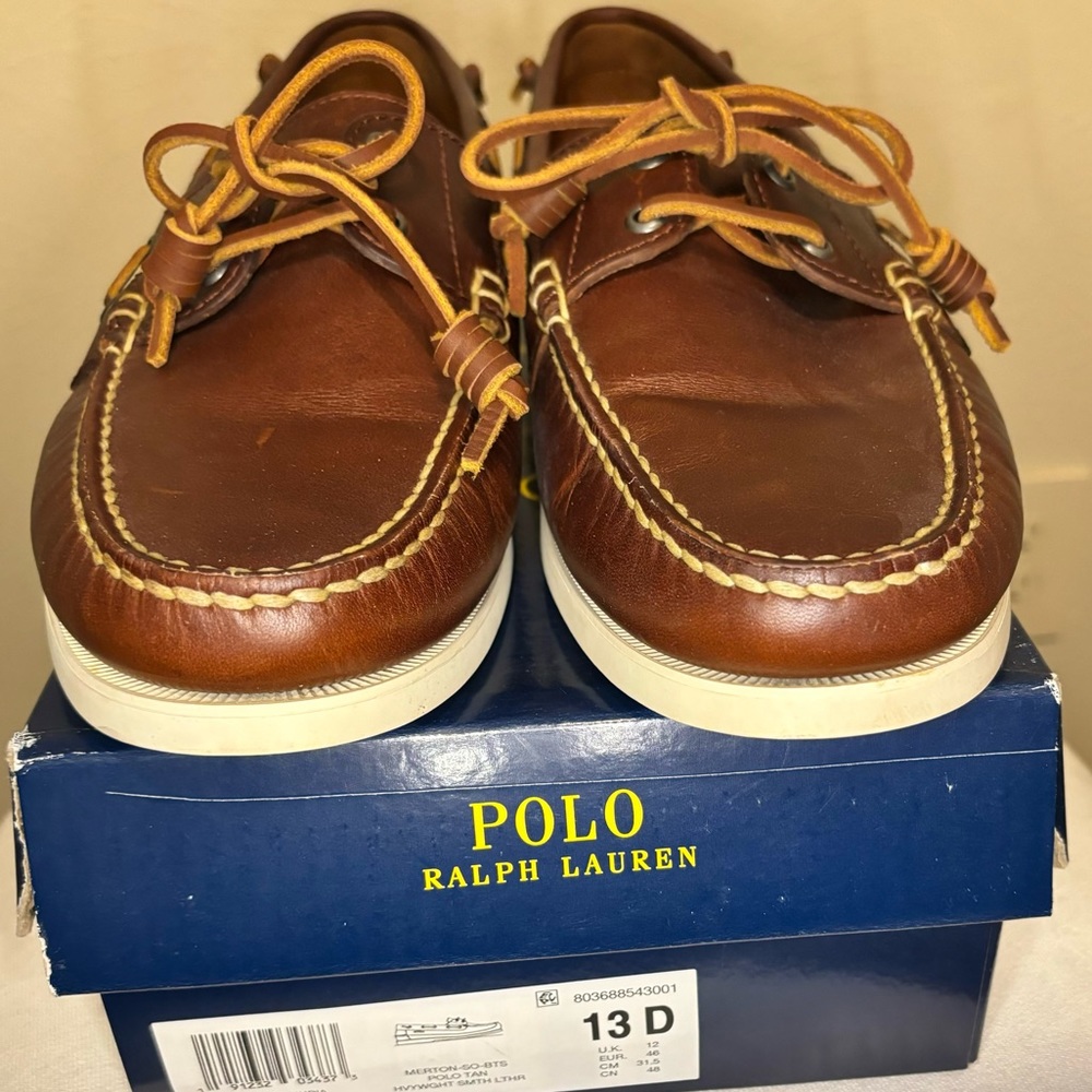 Polo Ralph Lauren Merton Leather Boat Shoe size 13 slightly worn - Picture 3 of 7